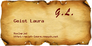 Geist Laura névjegykártya